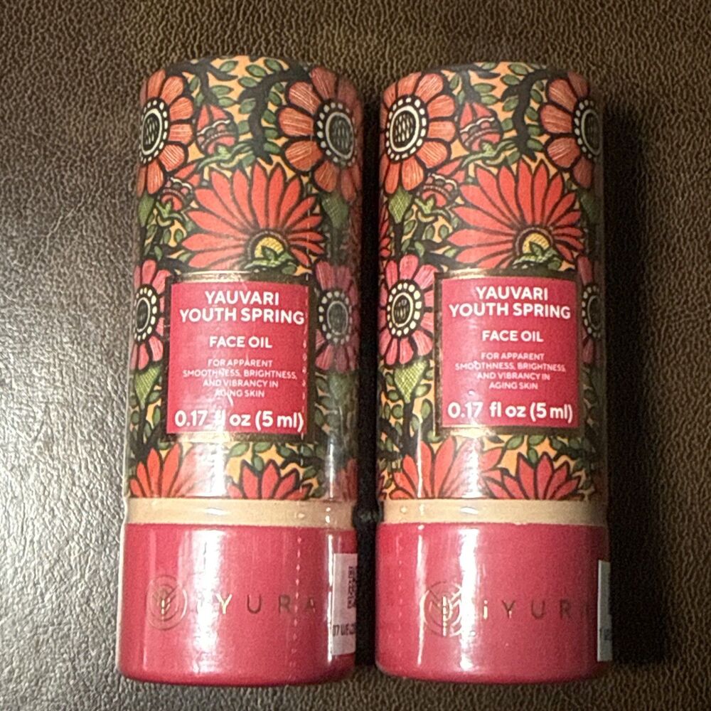 Lot Of 2 IYURA YAUVARI YOUTH SPRING Face Oil 0.17 fl oz (5ml) x 2 Sealed